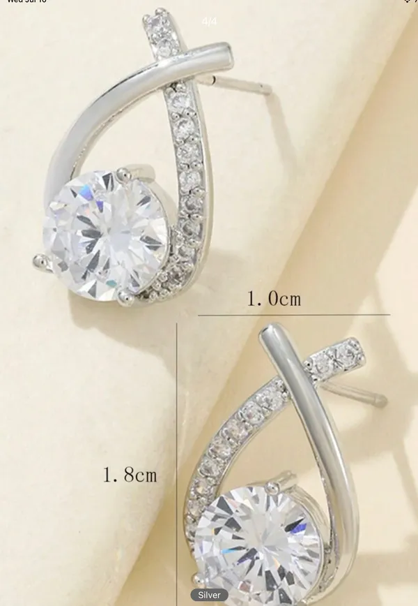 TJ Maxx Rhinestone Earrings - Image 4
