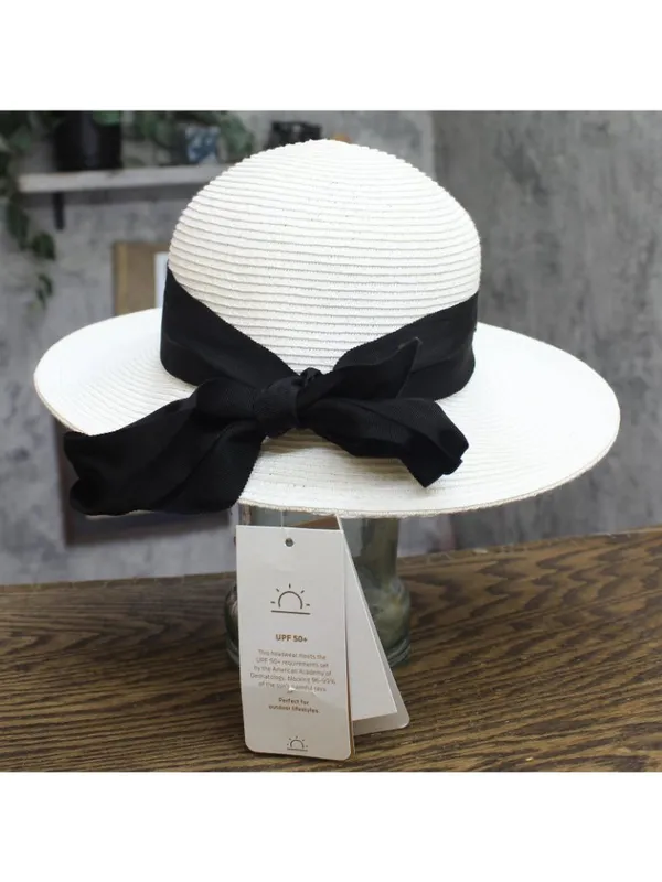 NWT Scala Womens Paper Braid Hat with Dimensional Brim LP149 White - Image 5