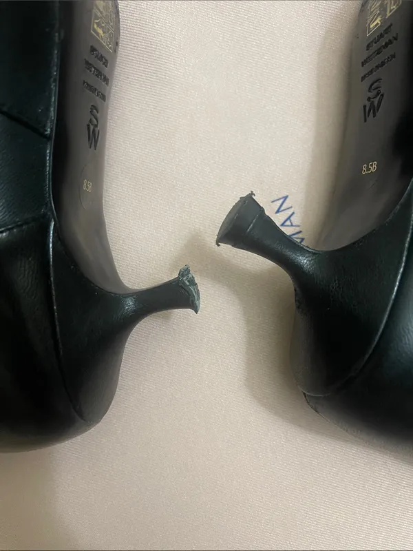 STUART WEITZMAN BLACK LEATHER NAOMI 50 BOOTS SIZE 8.5 - Image 5