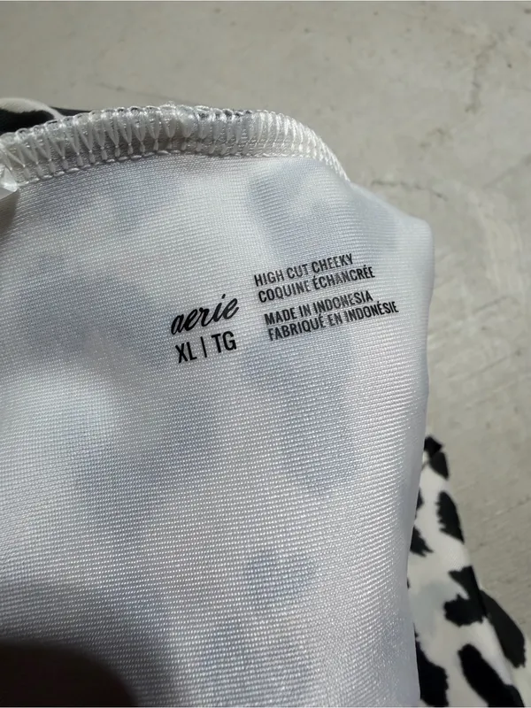 Aerie high cut cheeky Leopard Print Bikini Bottoms XL - Image 4