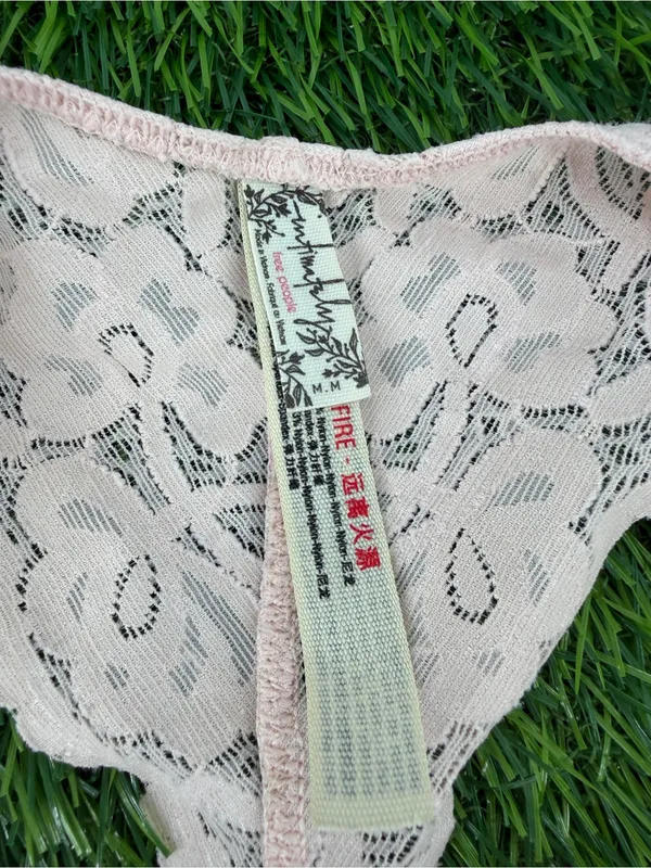 Intimately Free People Lace Galloon Racerback Bralette Bra Blush Light Pink - Image 8