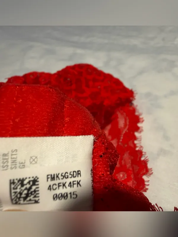 aerie Red Lace Longline Bralette size L - Image 16