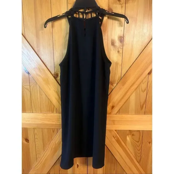 Monteau Women’s Sleeveless Black Dress Lattice Cutout Neckline Size XS (5717) - Image 6