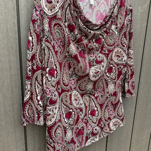 DressBarn Petite Paisley Top - Image 3