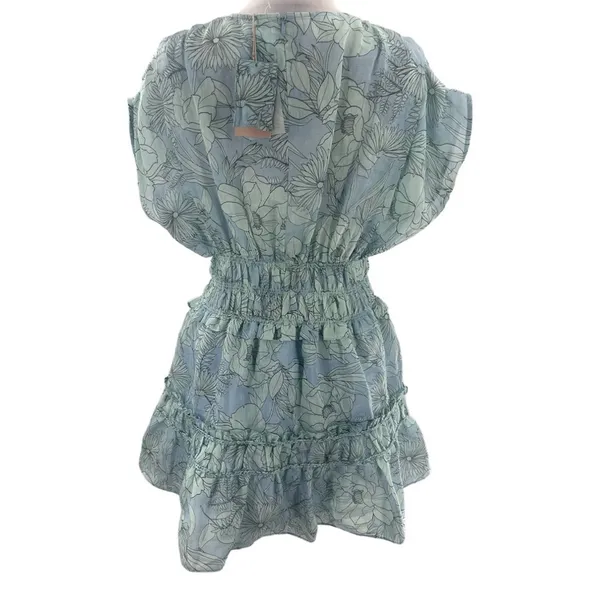 NWT Alexis Ruth‎ floral mini dress blue sz M - Image 6