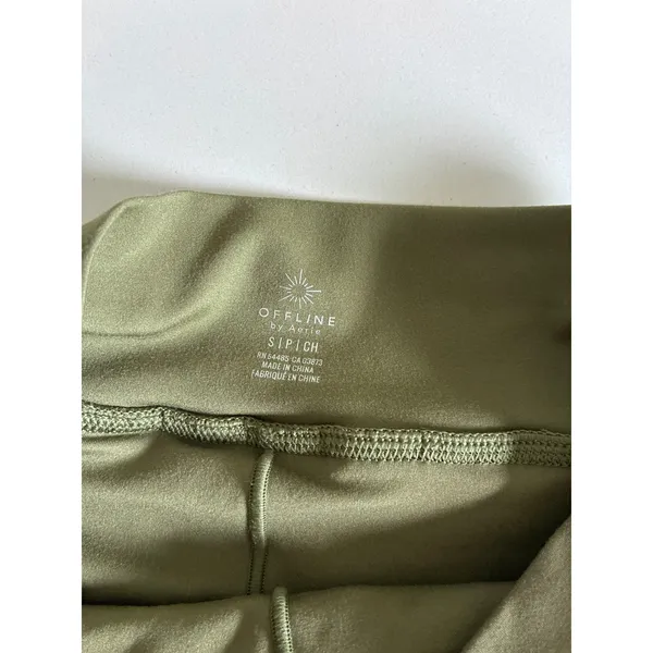 OFFLINE by Aerie Womens Pleated Tennis Skort Olive Green Athletic Mini Skirt S - Image 2