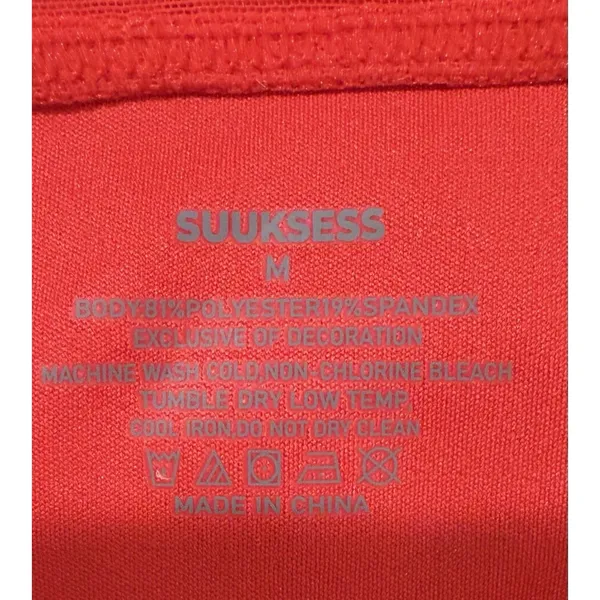 Suuksess bright red, form-fitting ruched long-sleeve top - Image 4