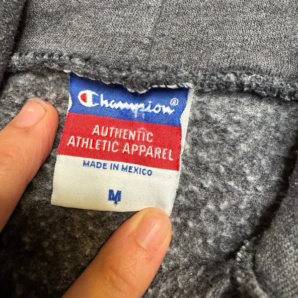 💙‎ Champion Duke University Hoodie 🩷 Gray & Pink Collegiate Sweatshirt M 💙 - Image 5