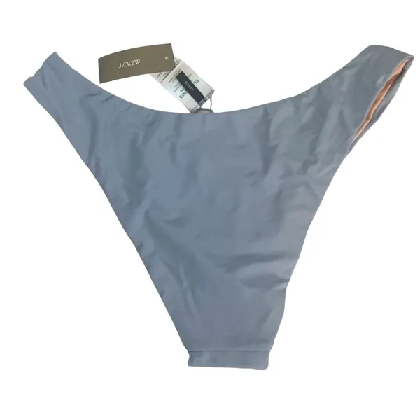 J.Crew‎ High-Leg Bikini Bottom Womens S Blue New Re-imagined BC125 - Image 2