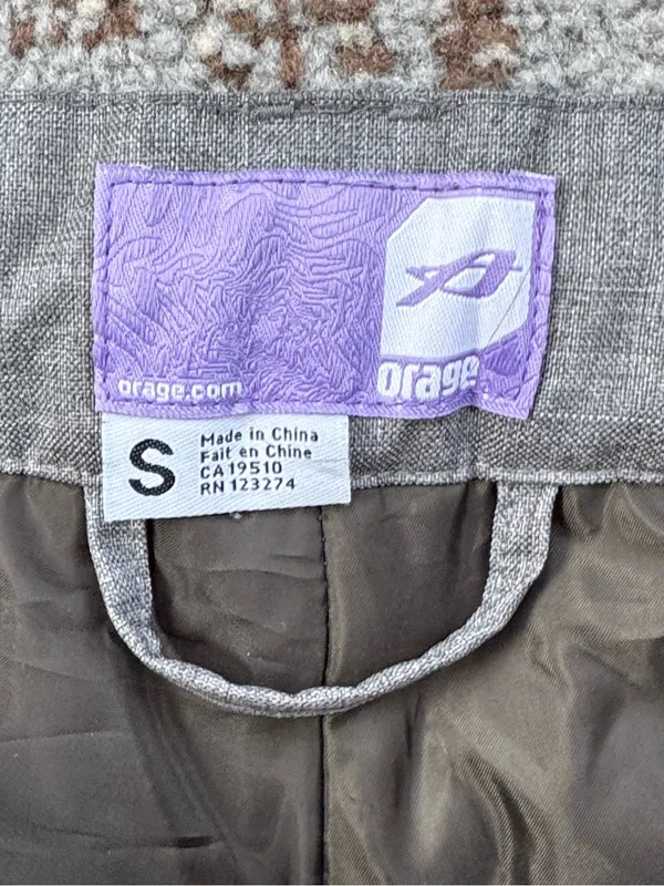 Orage Women’s Prime 10 Waterproof Insulated Ski Snowboard Pants Gray Cargo Small - Image 5