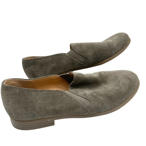 Franco Sarto Gray Suede Pardon Slip On Loafers Size 8 - Image 4