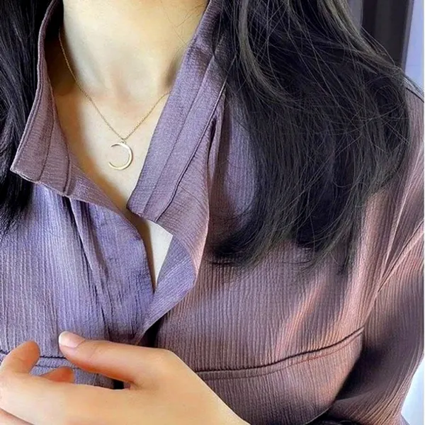 Boutique NWT Crescent Moon Necklace | Yellow‎ Gold Filled - Image 10