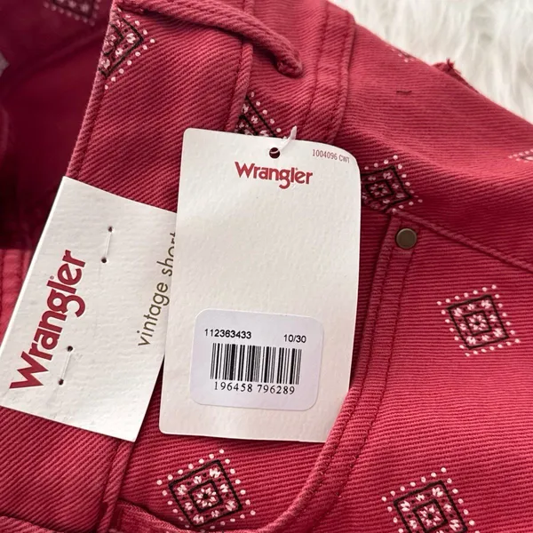 Wrangler Women's Mid Rise Vintage Denim Shorts Diamond Bay Size 10/30 - Image 10