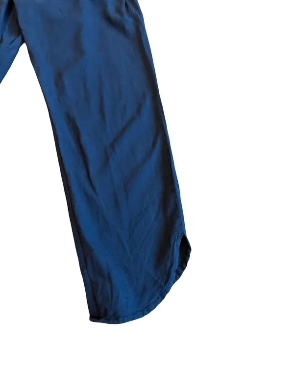 Marine Layer Navy Blue Pull-On Pants Cropped Length Stretch Casual Size Small - Image 4