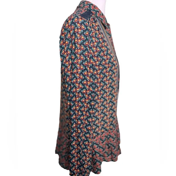 Anthropologie Maeve Janie Flounced Peasant Button Front Blouse Size 4 - Image 8