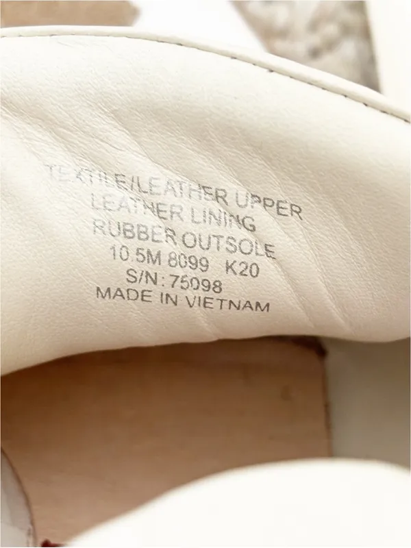 Tory Burch Leather Tory Logo Sneakers Low Tops White Ivory Cerbiatto size 10.5 - Image 11