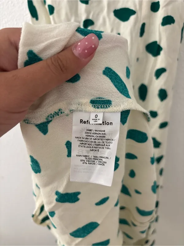Reformation green spotted midi dress - Image 3
