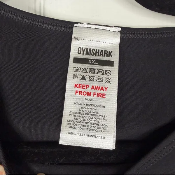 Sz XXL Gymshark Black Seamless Long Sleeve Cropped Top NWOT - Image 7