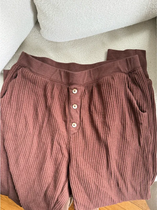 Old Navy Brown Waffle Lounge Pants  - Image 2