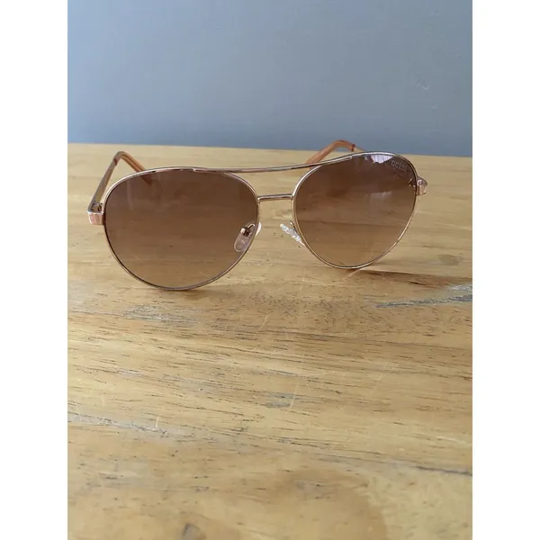Guess Aviator Sunglasses Rose Gold Wire Frame Gradient Lenses 59 13-135 GUF241 - Image 11