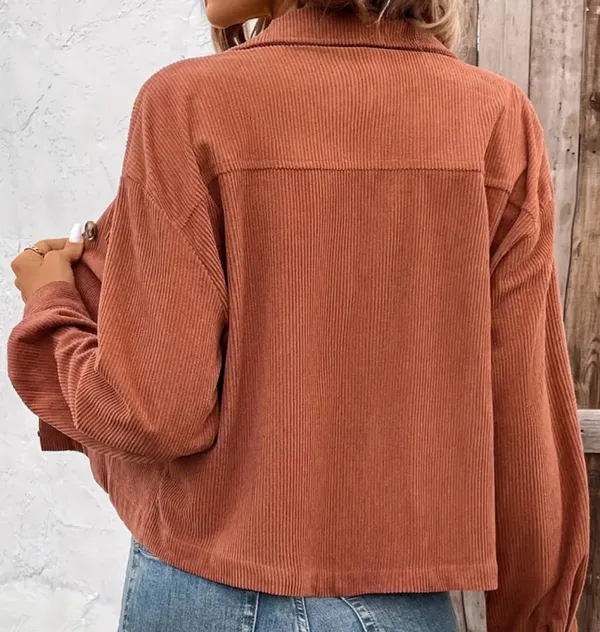 Boutique Stylish Button Front Jacket for Autumn - Image 4