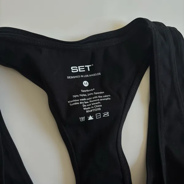 Set Active Sporty Gym Tank Black - Image 2