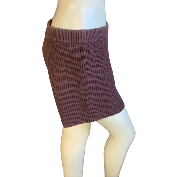 Reformation Brown Knit Sweater Elastic Waist Shorts (L) - Image 5