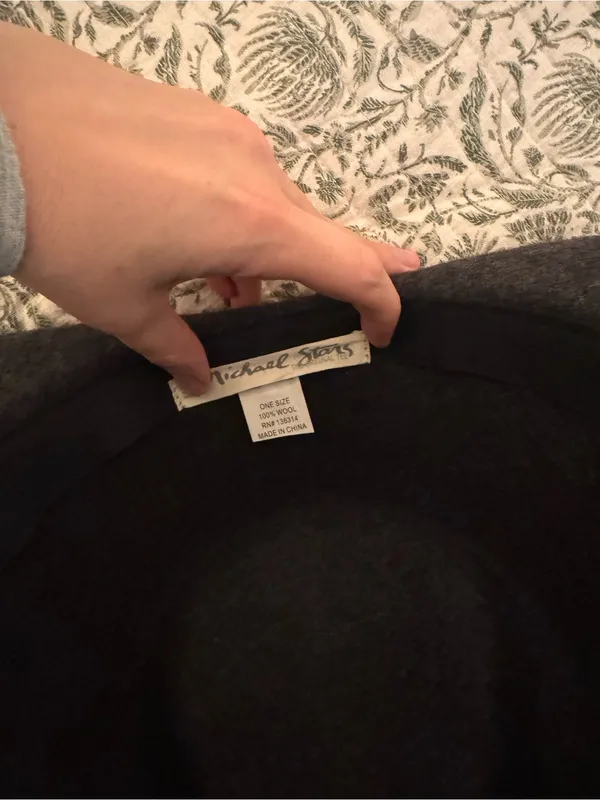 Michael Stars Black Wool Felt Fedora with Leather Tie - Image 4