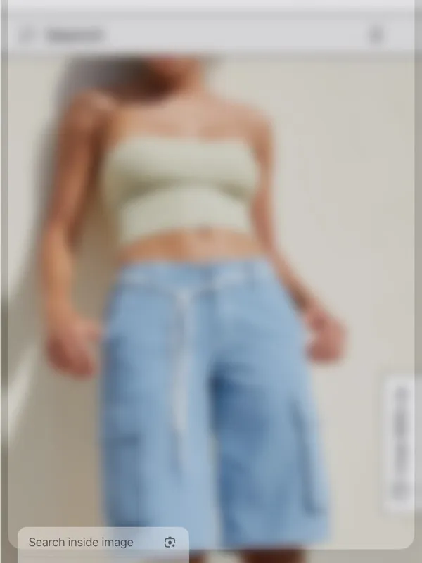 NWT Pacsun Blue Zip Off Low Rise Puddle Pants featuring convertible legs large - Image 2