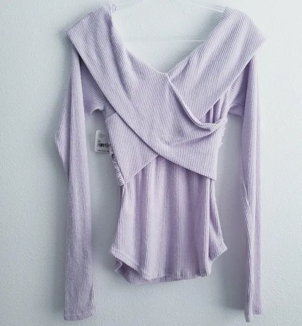 Free People NWT Marley Off The Sholder Long Sleeve Blouse - Image 2