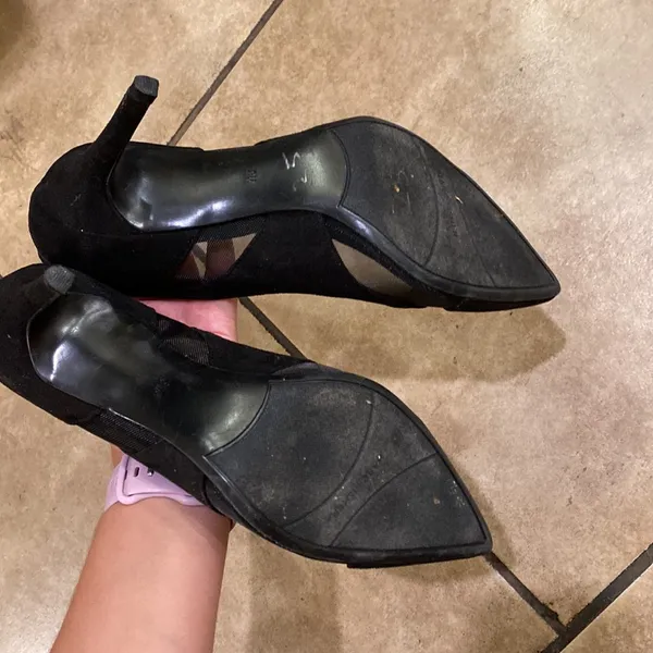 Marc Fisher Darlee Black Mesh Pointed Toe Heels - Image 5