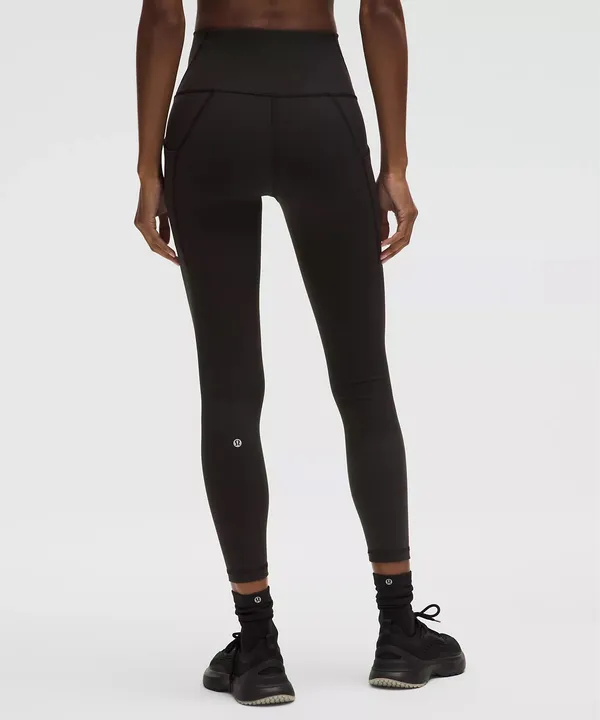 NWOT LULULEMON Wunder Train High Rise Tight with Pockets Black 0 25" inseam - Image 2