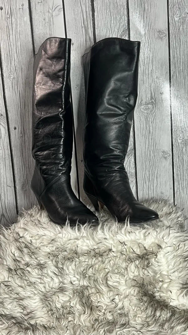 Bootalinos Black Leather Women’s Boots (Size 8.5) - Image 2