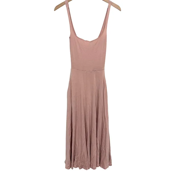 Reformation Rou Knit Dress Midi Blush Pink Size XS - Image 2