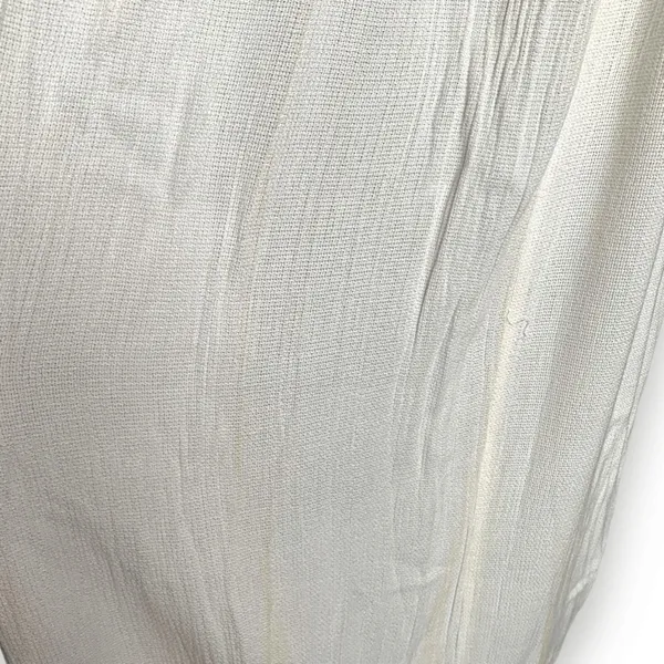 Vintage 90s Linen Rayon Colorblock Maxi Dress Boho Neutral Cottage Patch Pockets - Image 7