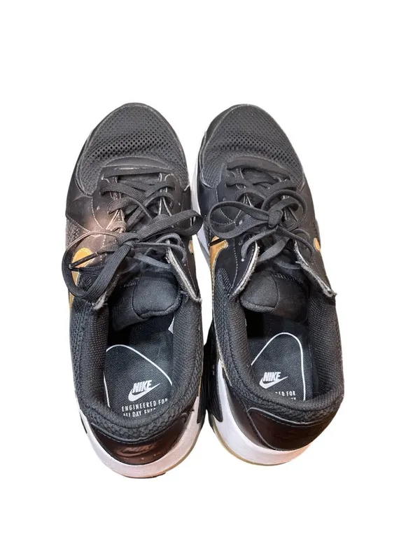 Nike Air Max Excee womans black gold leather low top sneakers sz 9.6 SKU 10-391 - Image 13