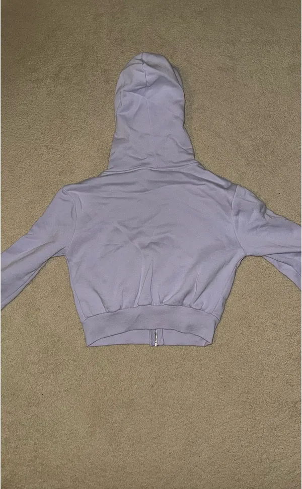 H & M Lavender cropped zip up  - Image 2
