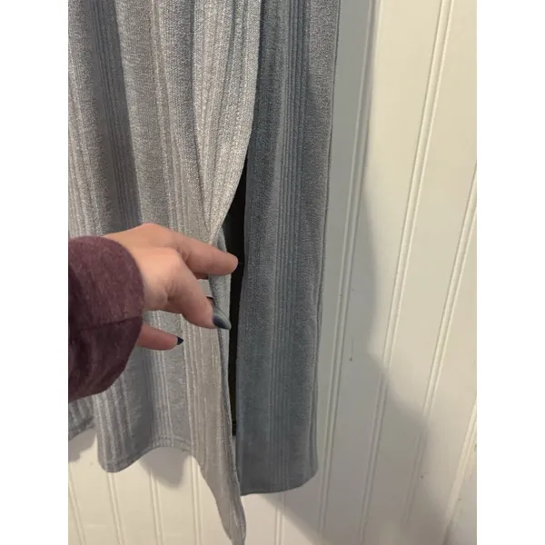 UMGEE Sweater Duster Side Slits Gray Color‎ Ribbed Cardigan Boho Hippie Medium - Image 6
