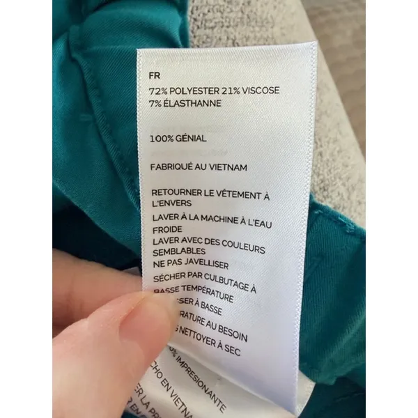 FIGS Teal Scrub Pants Drawstring Elastic Waist – Size L (34–39) Inseam 30 - Image 6