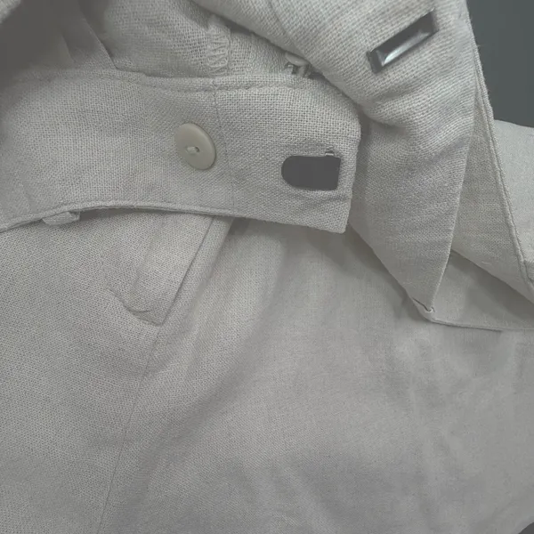 Zara Linen Blend Ecru High Rise Shorts M 8 GUC (SEE NOTE) - Image 12