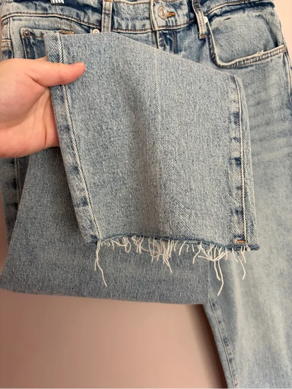 7 For All Mankind Logan Stovepipe Jeans W/ Fringe 31 - Image 6