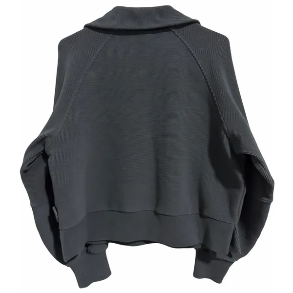 Varley Milano Half‎ Zip Sweat Black Women's Size Medium - Image 2