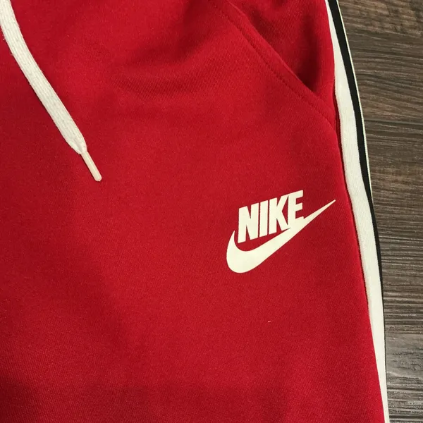 Nike Sportswear Side Stripe Jogger Pants Red White Black XS Tapered Sweats XS - Image 2