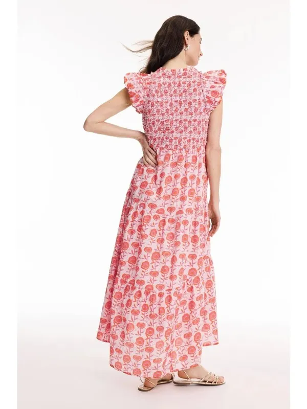 Saylor Almina Maxi Dress in Pink Print Small Womens Long Boho - Image 2