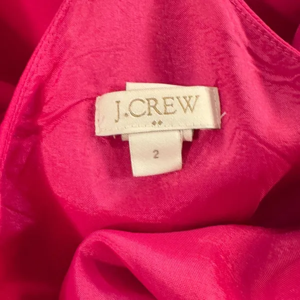 J.Crew Vibrant Pink Sleeveless Maxi Sundress Double Side Slit Dress Size 2 - Image 8