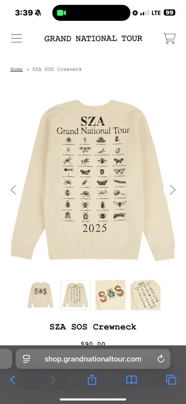 concert merch sza and kendrick lamar grand national tour - Image 2