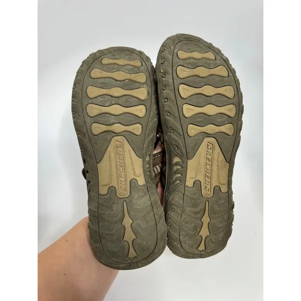 Skechers Outdoor Lifestyle Sandals Womens 7 Brown Excellent Strappy Slide Hiking - Image 5
