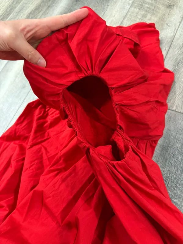 Abercrombie Red Cutout Maxi Dress - Image 8