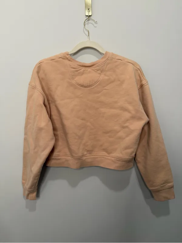 Girlfriend Collective Tan Cropped Crewneck Sweatshirt‎ Size Medium - Image 3