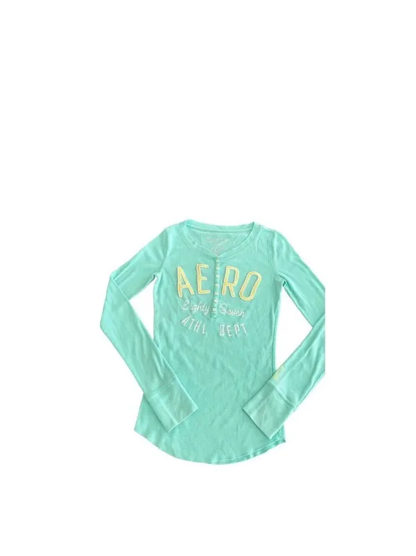 Aeropostale Y2K long-shirt with embroidered logo size M - Image 2